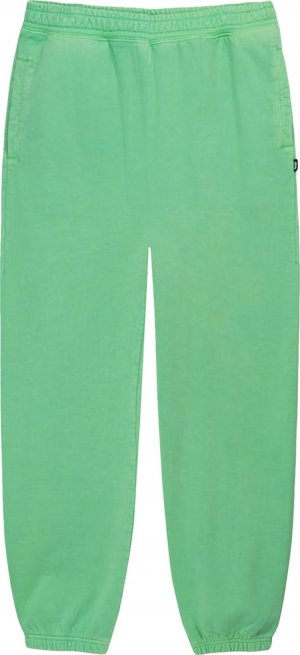 Брюки Pigment Dyed Fleece Pant 'Green', зеленый Stussy