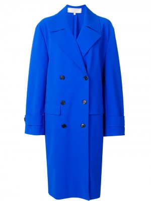 Двубортное пальто Electrique Nina Ricci. Цвет: синий