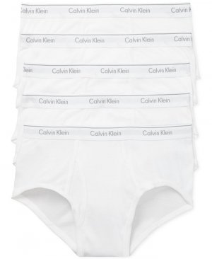 Мужские классические хлопковые трусы (5 шт.), нижнее белье , белый Calvin Klein