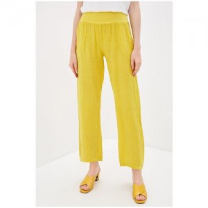 Брюки baon Льняные брюки-шаровары , размер: XL, желтый. Цвет: желтый