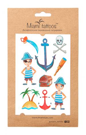 Переводные тату Акварельные Pirate Miami Tattoos