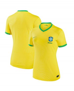 Женская желтая футболка женской национальной сборной Бразилии 2023, копия домашнего стадиона , желтый Nike
