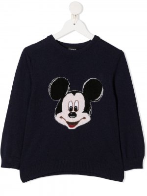 Жаккардовый свитер Mickey Mouse Monnalisa. Цвет: синий
