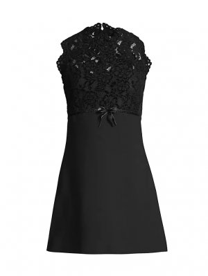 Мини-платье Kiersten с кружевом и бантом Likely, черный LIKELY