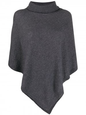 Трикотажный свитер-пончо LIU JO. Цвет: серый
