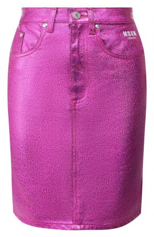 Джинсовая юбка MSGM. Цвет: розовый