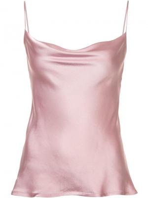Блузка Draped Protagonist. Цвет: розовый и фиолетовый