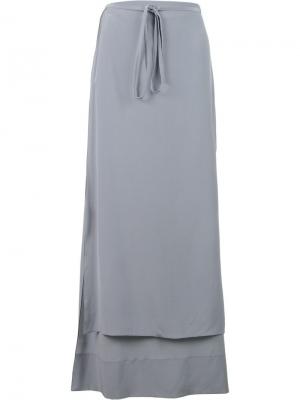 A-line long skirt Uma. Цвет: серый