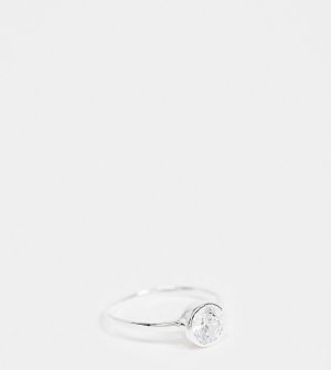 Кольцо из стерлингового серебра с прозрачным камнем -Серебристый Kingsley Ryan