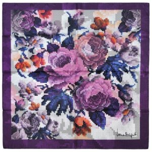 Платок , натуральный шелк, 90х90 см, фиолетовый Laura Biagiotti. Цвет: фиолетовый
