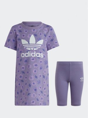 Платье на каждый день приталенного кроя , фиолетовый Adidas