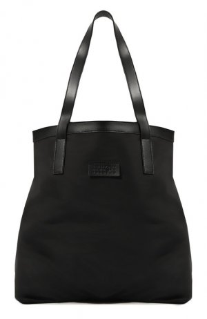 Текстильная сумка-шопер MM6. Цвет: чёрный