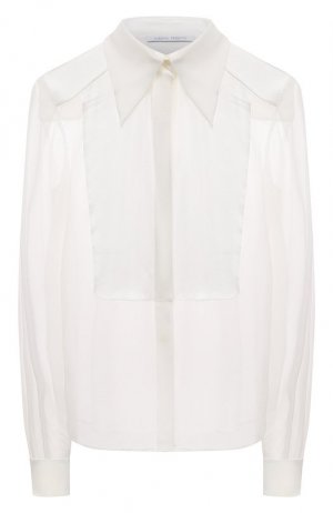 Шелковая блузка Alberta Ferretti. Цвет: белый
