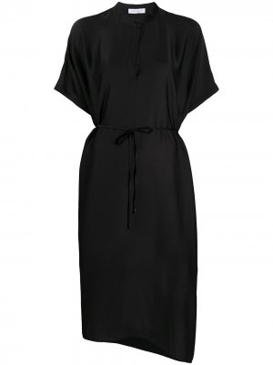 Расклешенное платье с короткими рукавами Christian Wijnants. Цвет: черный