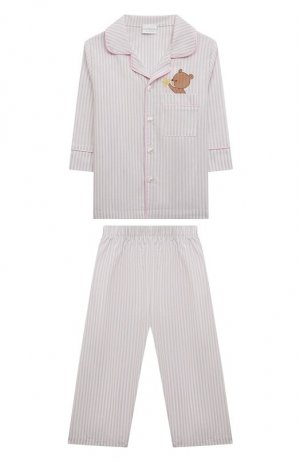 Хлопковая пижама La Perla. Цвет: белый