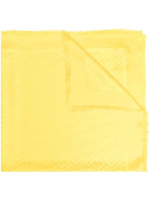 Платок с монограммой Fendi. Цвет: желтый