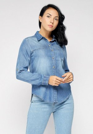 Рубашка джинсовая Bellart. Цвет: синий