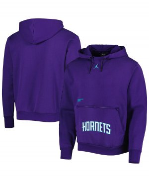 Мужской брендовый фиолетовый пуловер с капюшоном Charlotte Hornets Courtside Statement Edition Jordan