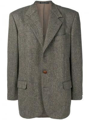 Пиджак с заостренными лацканами в стиле 1990-х Emanuel Ungaro Vintage. Цвет: коричневый