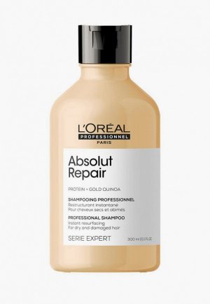 Шампунь LOreal Professionnel L'Oreal Serie Expert Absolut Repair для восстановления поврежденных волос, 300 мл. Цвет: прозрачный