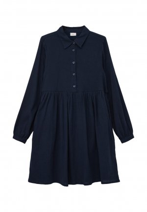 Платье-блузка MIT CRINKLE-STRUKTUR , цвет navy s.Oliver