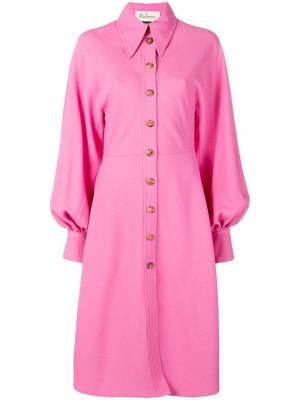 Платье-рубашка в стиле оверсайз Mulberry. Цвет: розовый