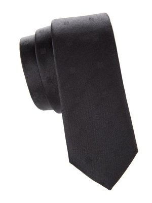 Шелковый жаккардовый галстук с логотипом Greca , черный Givenchy