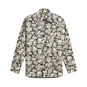 Рубашка Eye Leaves Printed Shirt 'White / Black', белый Marni