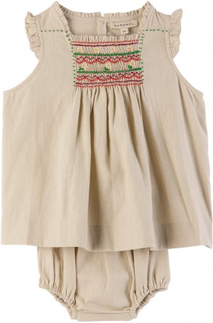 Платье и шаровары Baby Moringa Caramel