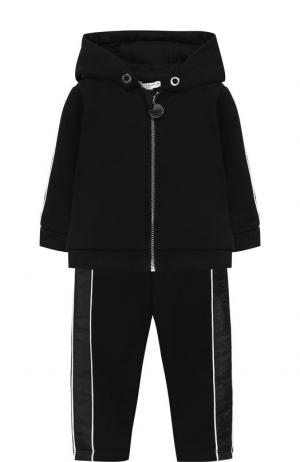 Хлопковый спортивный костюм с контрастной отделкой Givenchy. Цвет: черный