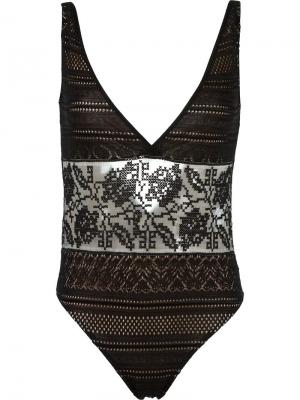 Crochet swimsuit Cecilia Prado. Цвет: чёрный