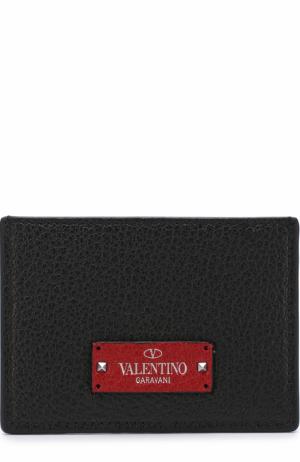 Кожаный футляр для кредитных карт Garavani Valentino. Цвет: черный