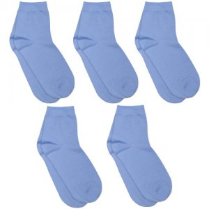 Носки 5 пар, размер 24, голубой RuSocks. Цвет: голубой