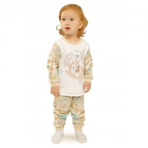Пижама для малыша Babyglory Зимняя сказка (интерлок) бежевый 28-86. Цвет: бежевый