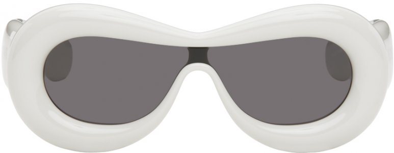 Белые солнцезащитные очки с завышенной талией Loewe