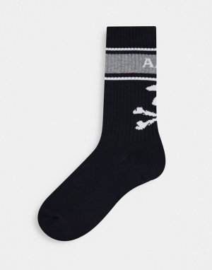 Черные носки с рисунком в виде перекрещенных костей AAPE By A Bathing Ape-Черный цвет APE®