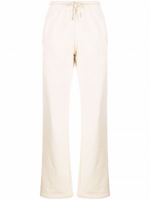 Зауженные брюки с полосками Diag Off-White. Цвет: бежевый