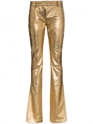 Расклешенные брюки с эффектом металлик Ronald Van Der Kemp