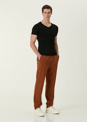 Оранжевые спортивные штаны-джоггеры Zegna. Цвет: оранжевый