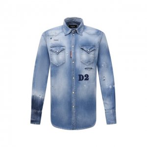 Джинсовая рубашка Dsquared2. Цвет: голубой