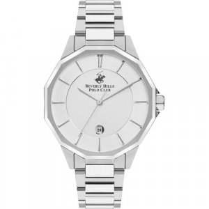 Наручные часы BP3375X.330, серебряный, белый Beverly Hills Polo Club. Цвет: серебристый/белый/серебряный