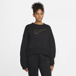 Женский свитшот Fleece Trend Crew Nike. Цвет: черный
