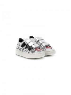 Printed touch strap sneakers Simonetta. Цвет: белый
