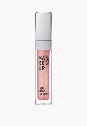 Блеск для губ Make Up Factory - влажный эффект, тон 12 Розовое золото, High Shine Lip Gloss, 6.5 мл. Цвет: розовый