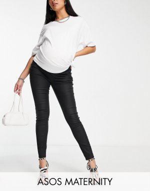 Черные джинсы скинни ASOS DESIGN Maternity Ultimate