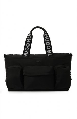 Текстильная дорожная сумка HUGO. Цвет: чёрный