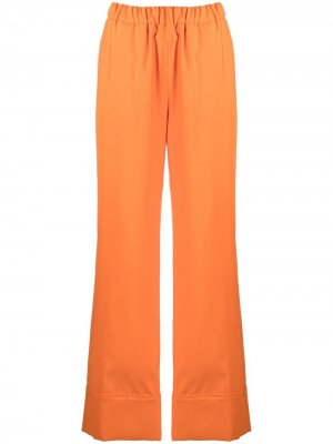 Широкие брюки PJ Sara Battaglia. Цвет: оранжевый