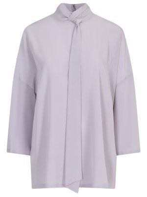 Блуза шелковая ASPESI. Цвет: серый