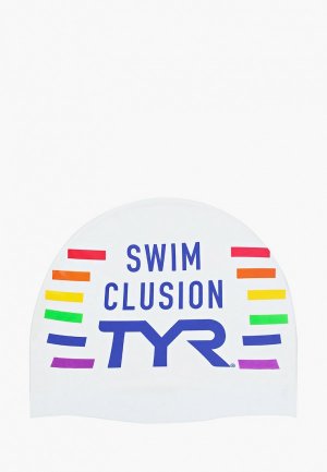 Шапочка для плавания TYR CLUSION SWIM CAP. Цвет: белый
