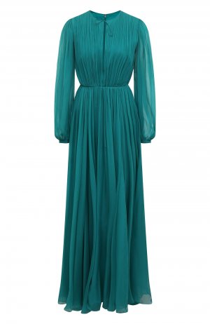 Шелковое платье Valentino. Цвет: голубой